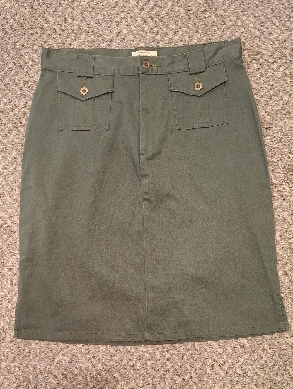 St. John's Bay Olive Utility-Style Pencil Skirt